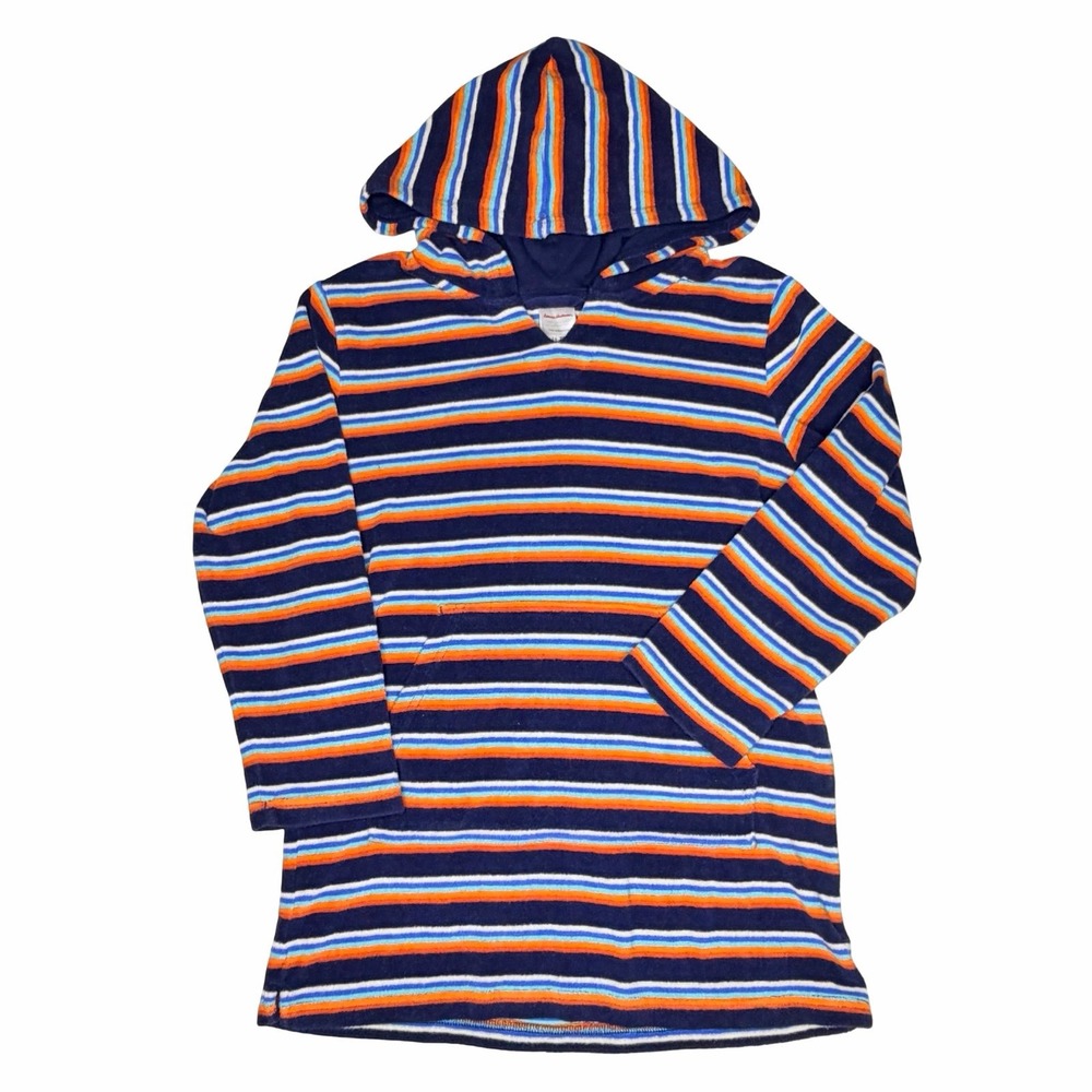 Hanna Andersson Striped Hooded Terry Swim Cover Up